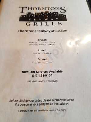Thornton's Fenway Grille