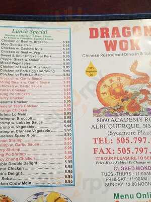 Dragon Wok Chinese Restaurant Dine In & Take Out