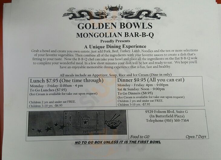 Golden Bowls Mongolian Barbeque