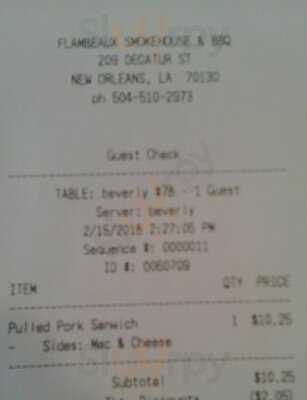 Flambeaux Smoke House & Bbq