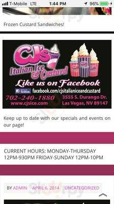 Cj's Italian Ice & Custard