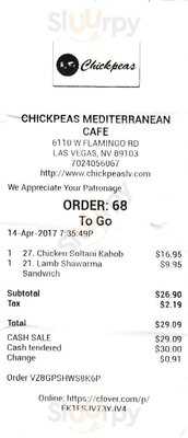 Chickpeas Mediterranean Cafe