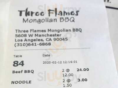Three Flames Mongolian Bar-b-q