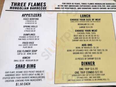 Three Flames Mongolian Bar-b-q