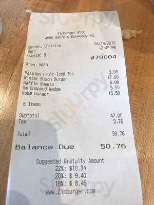 Zinburger Wine & Burger Bar