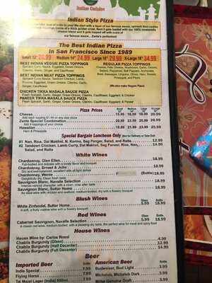Zante's Indin Pizza And Indian Cuisine