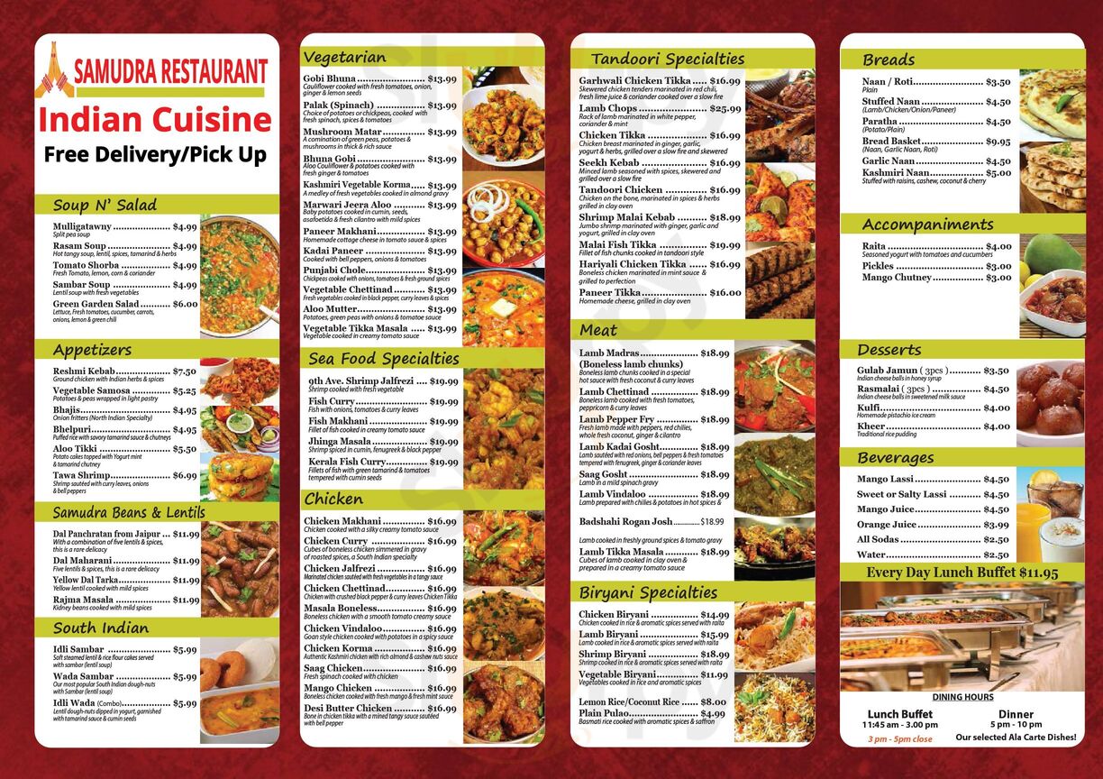 Samudra Nyc Restaurant: Vegetarian & Non-vegetarian