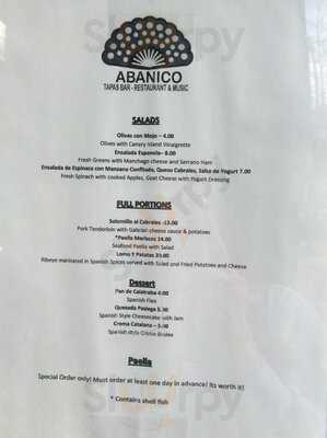 Abanico Tapas Bar, Restaurant & Music