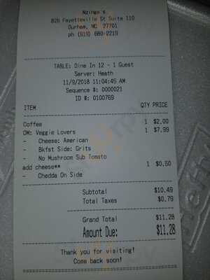 Nzinga's Breakfast Cafe