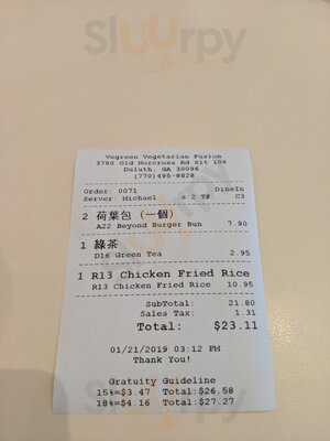 Vegreen Vegetarian Fusion Restaurant