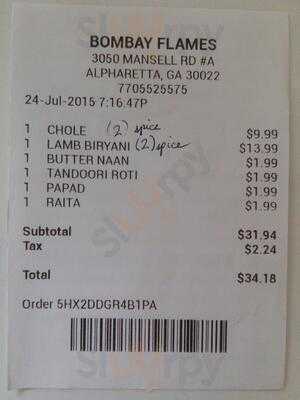 Bombay Flames Indian Restaurant And Bar