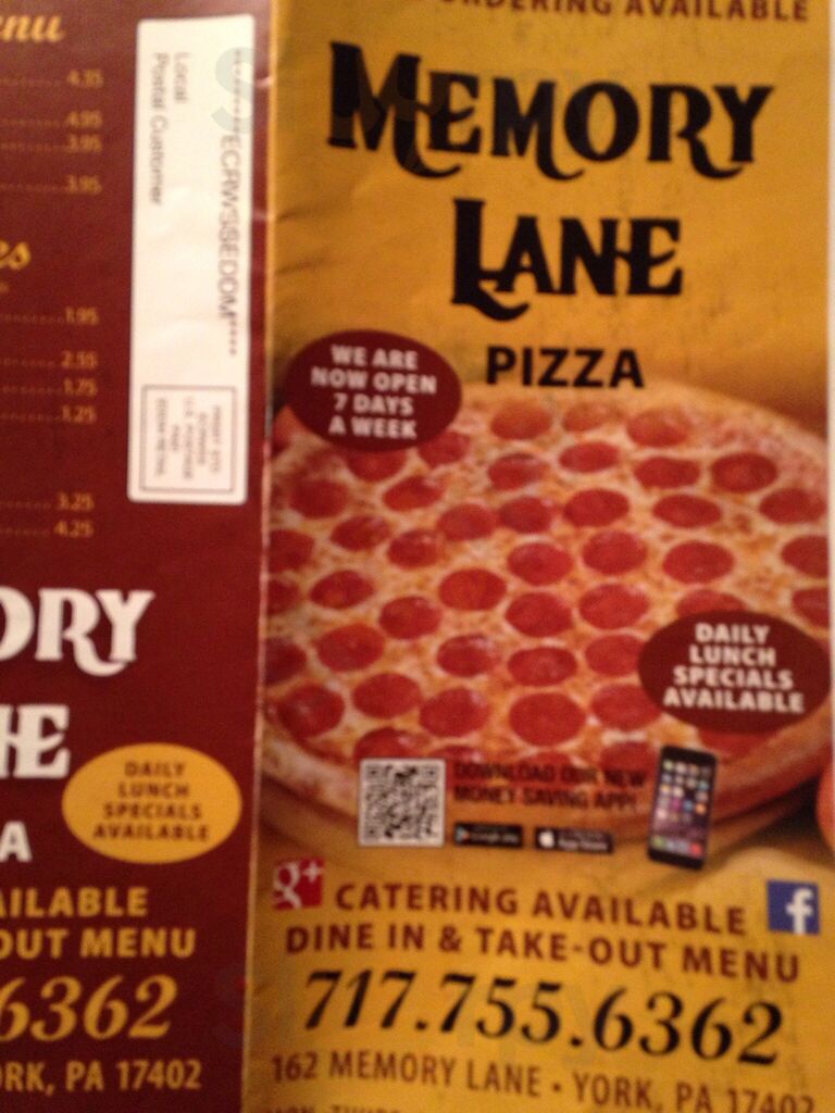 Memory Lane Pizza Llc