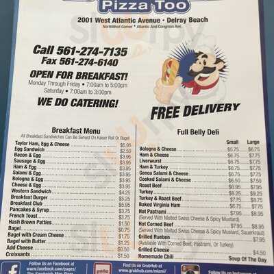 The Sandwich Man Pizza Too