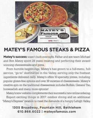 Matey's Famous Steaks & Pizza