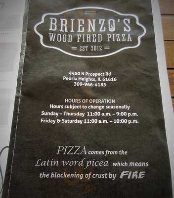 Brienzo's Wood Fired Pizza