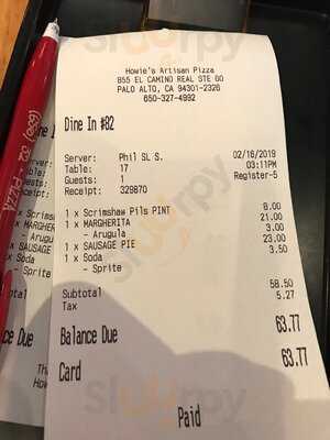 Howie's Artisan Pizza