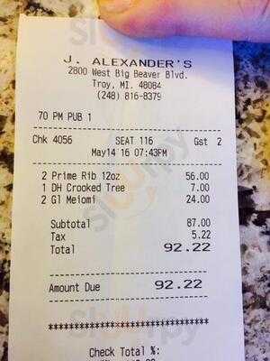 J. Alexander's