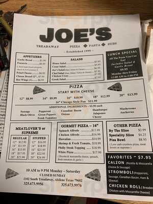 Joe's Pizza And Pasta