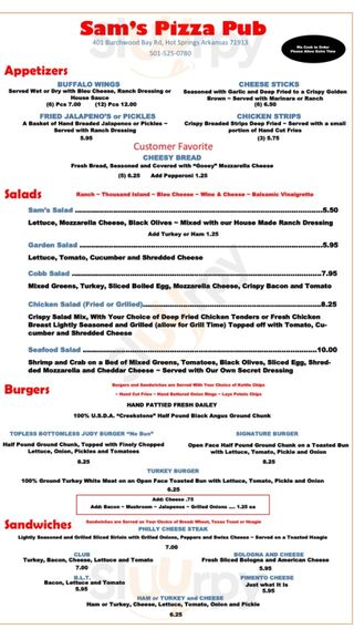 Sam's Pizza Pub & Restaurant