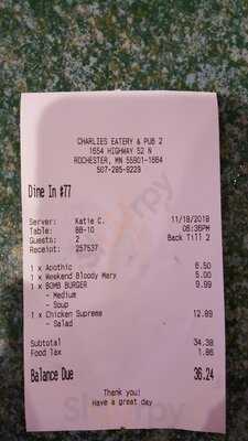 Charlies Eatery & Pub