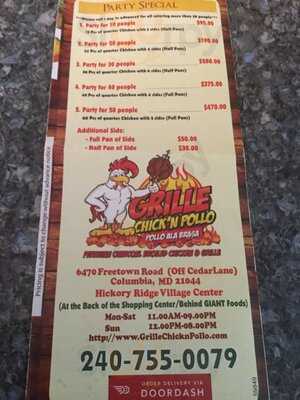 Grille Chick'n Pollo