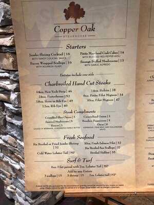 Copper Oak Restaurant At Ho Chunk Casino