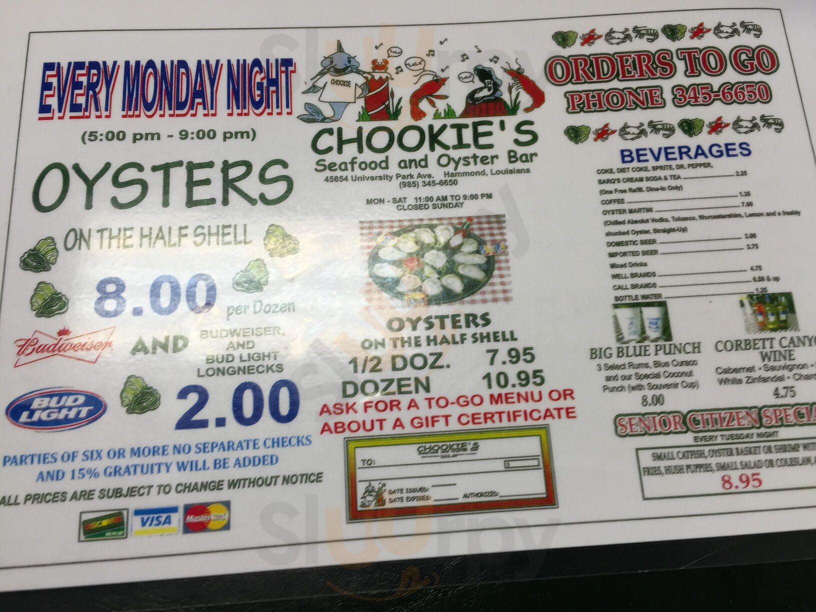 Chookie's Seafood & Oyster Bar