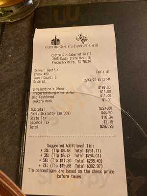 Cabernet Grill Texas Wine Country Restaurant