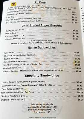 Bubby's Beefs & Red Hots