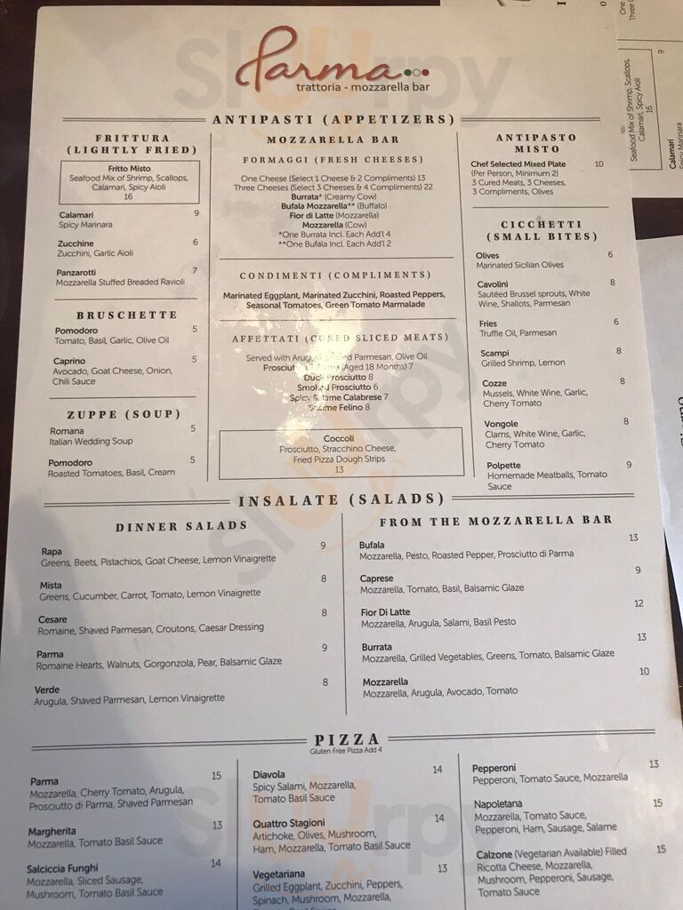 Parma Trattoria And Mozzarella Bar