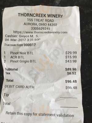 Thorncreek  Winery