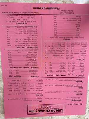 Ludlow Village Pizza