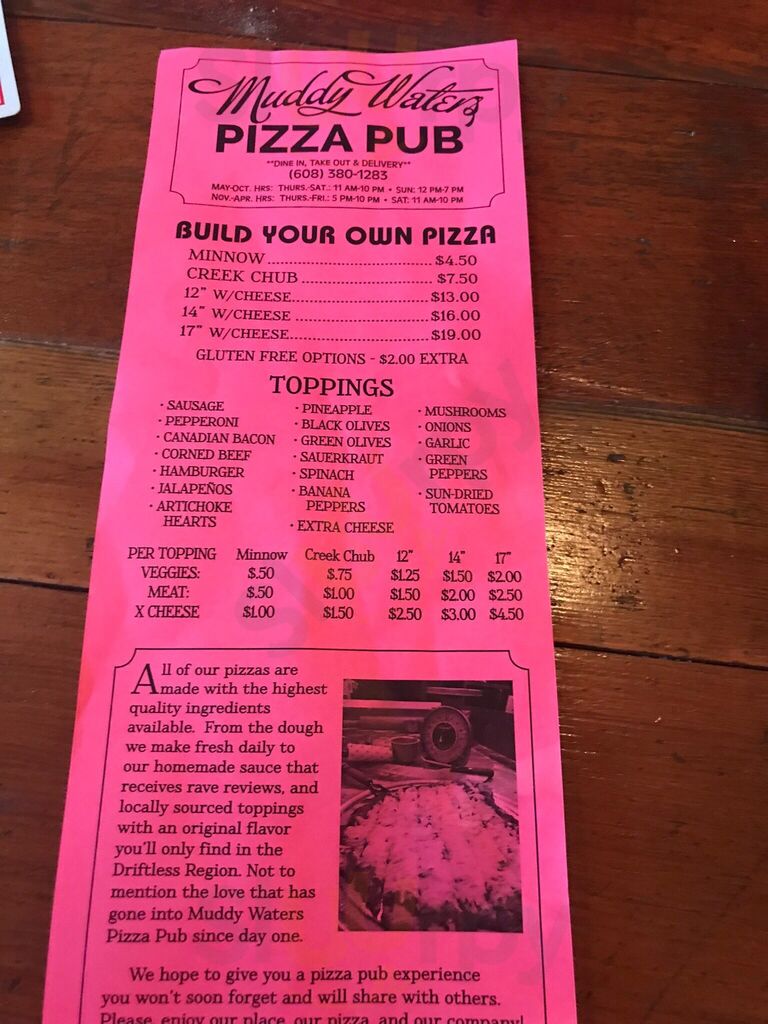 Muddy Waters Pizza Pub