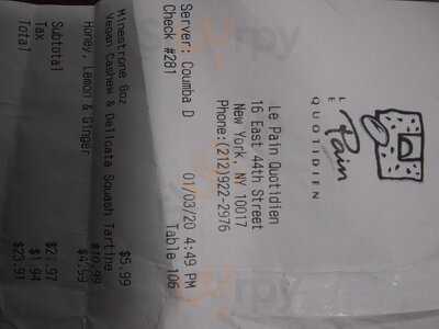 Le Pain Quotidien, 16 E 44th St, New York, Ny 10017