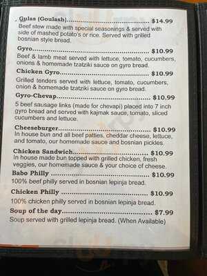Tata's Grill Authentic Bosnian Cuisine