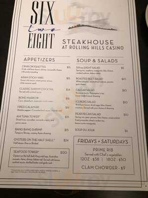 628 Steakhouse At Rolling Hills Casino