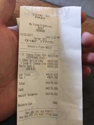 Nhà Hàng Pizza Domino's