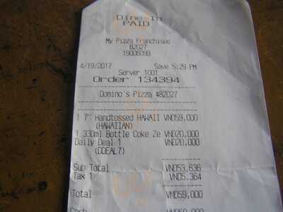 Nhà Hàng Pizza Domino's