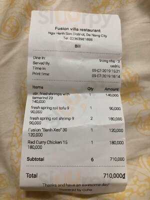 Fusion Villa Restaurant