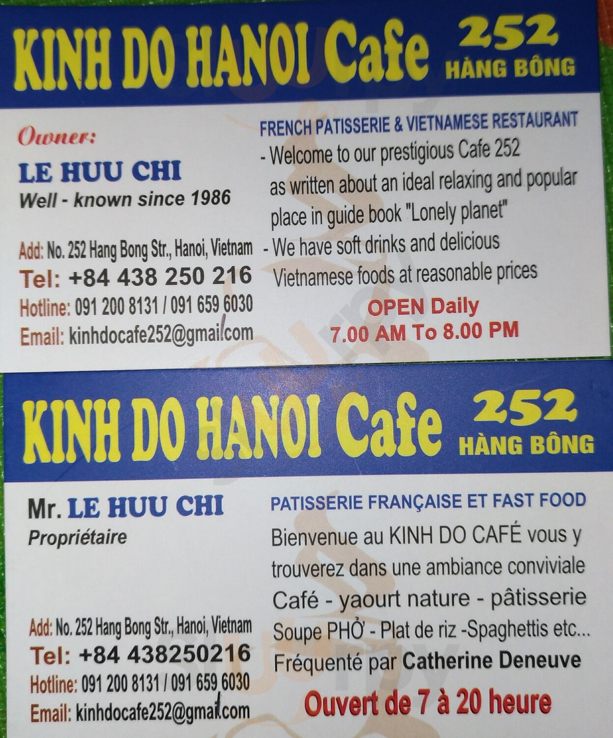 Kinh Đô Hà Nội Cafe 252 Hàng Bông