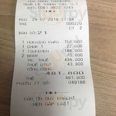 Nhà Hàng Nhật Bản Tadokoro Shoten Ramen