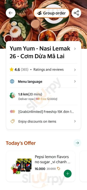 Yum Yum - Nasi Lemak 26 - Cơm Dừa Mã Lai