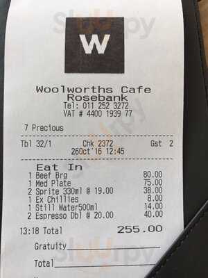 Woolworths Cafe Rosebank